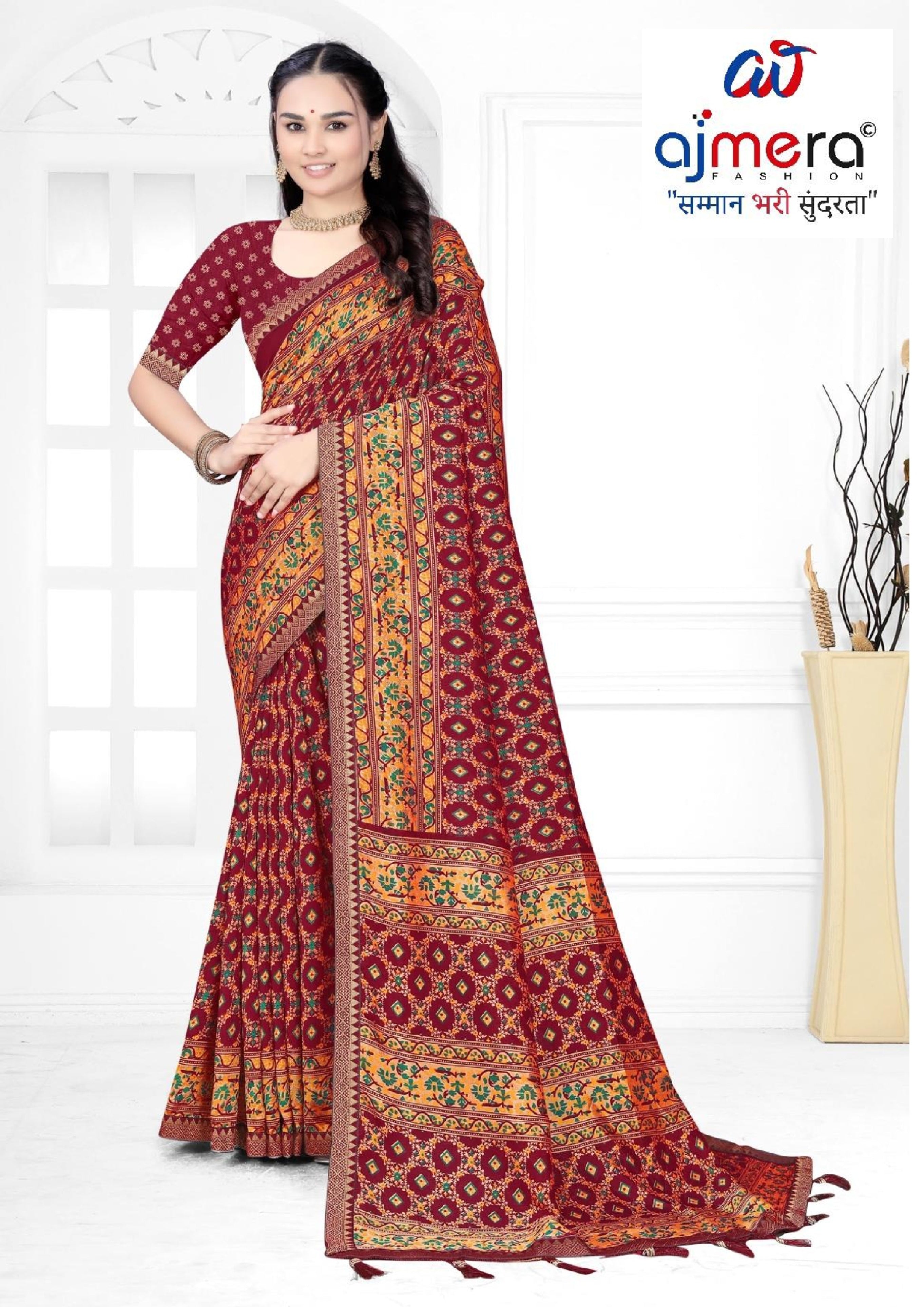Vichitra Print Loose Saree with Blouse for Premium Ethnic and Traditional Wear | TTS-AKSARA VOL-39