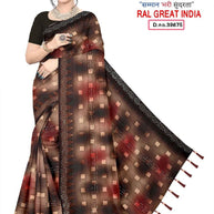 Lycra Dyed Matching Saree with Blouse Piece for Premium Ethnic and Traditional Wear | RAL-GREAT INDIA
