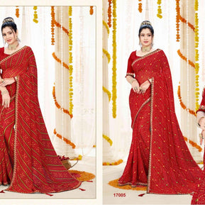 Graceful Printed Saree with Blouse Piece for Modern Ethnic Fashion | JS-SUHAG