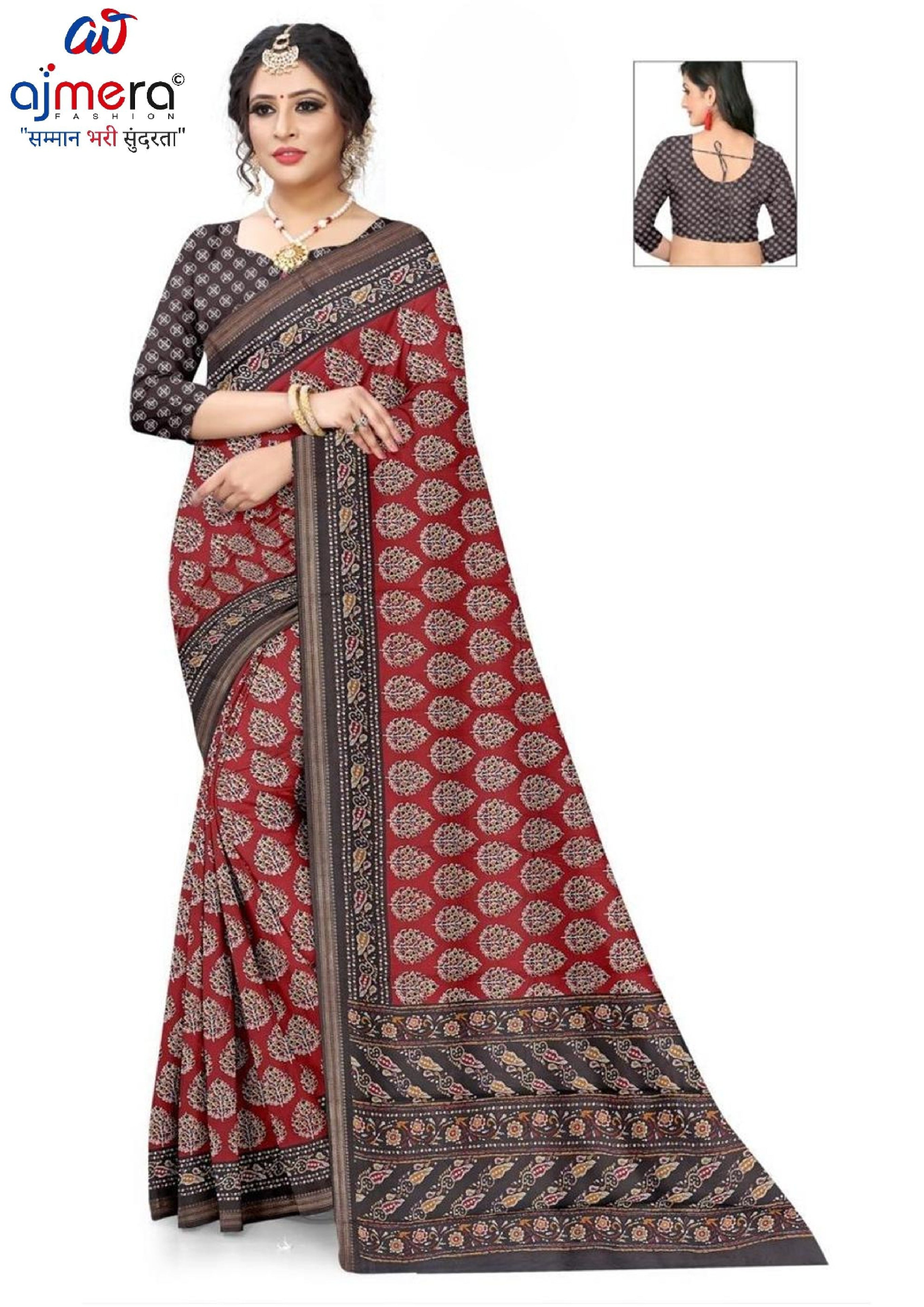 Daily Wear Cotton Saree with Blouse Piece for Premium Ethnic and Traditional Wear | ANT-MUSKAN PURE SILK