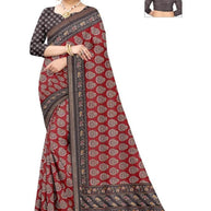 Daily Wear Cotton Saree with Blouse Piece for Premium Ethnic and Traditional Wear | ANT-MUSKAN PURE SILK