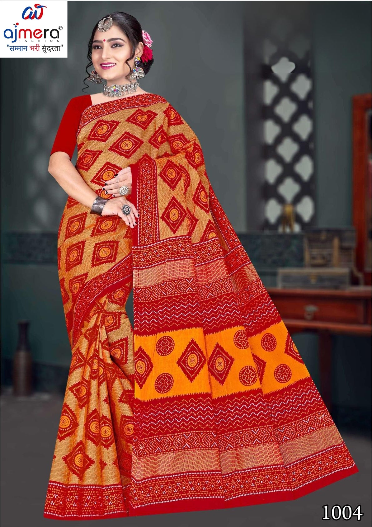 Handloom Cotton Saree with Without Blouse for Premium Ethnic and Traditional Wear | DS-CHIKU BANDHANI
