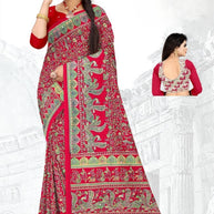 Classic Printed Saree without Blouse for Timeless Traditional Style  | GLC-KALASH