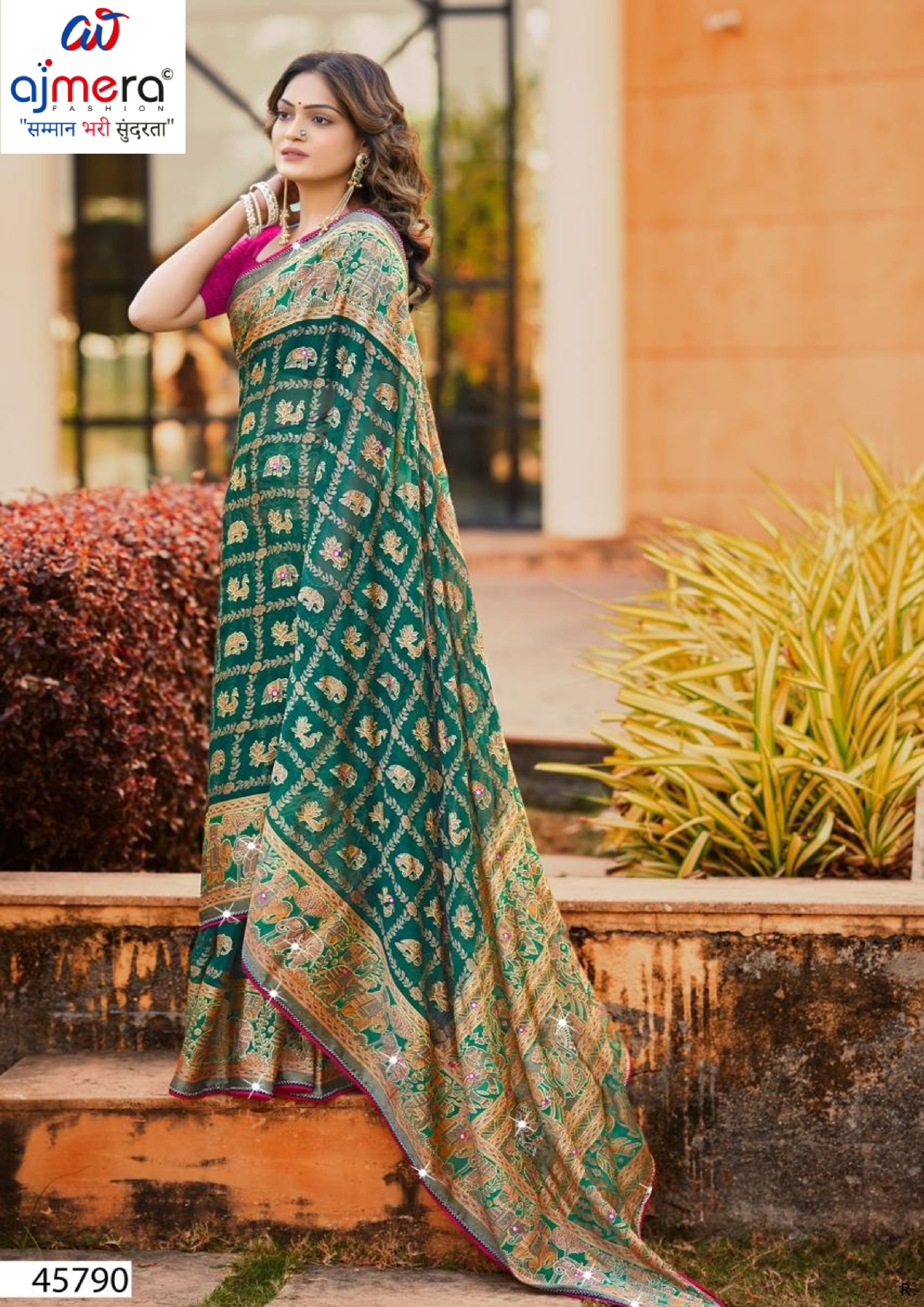 Trendy Printed Saree with Blouse Piece for Women’s Ethnic Wardrobe | VDT-TESLA BRASSO-02