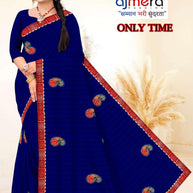 Fancy Lycra Matching Saree with Blouse Piece for Premium Ethnic and Traditional Wear | SRS-ONLY TIME
