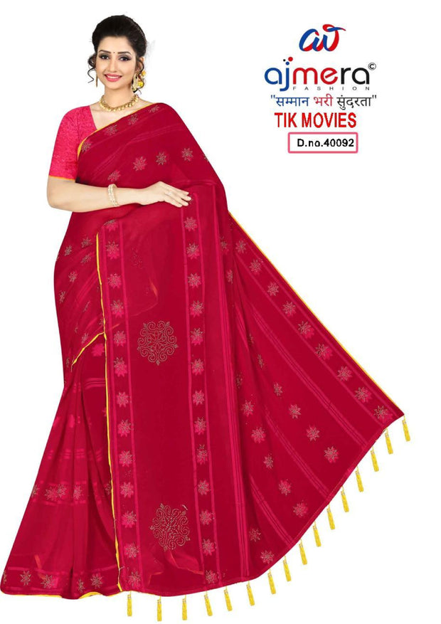 Fancy Matching Saree Wholesale with Blouse Piece for Premium Ethnic and Traditional Wear | TIK-MOVIES