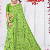 Chic Printed Saree with Blouse Piece for Sophisticated Ethnic Style | GPT-DHAMAKEDAR-4