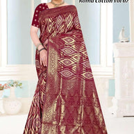 Graceful Jacquard Silk Saree with Blouse Piece for Timeless Ethnic Fashion | TUL-ROMA COTTON VOL-02