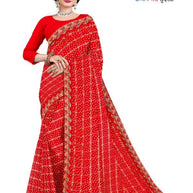 Georgette Print Loose Saree with Blouse for Premium Ethnic and Traditional Wear | TD-NAARI
