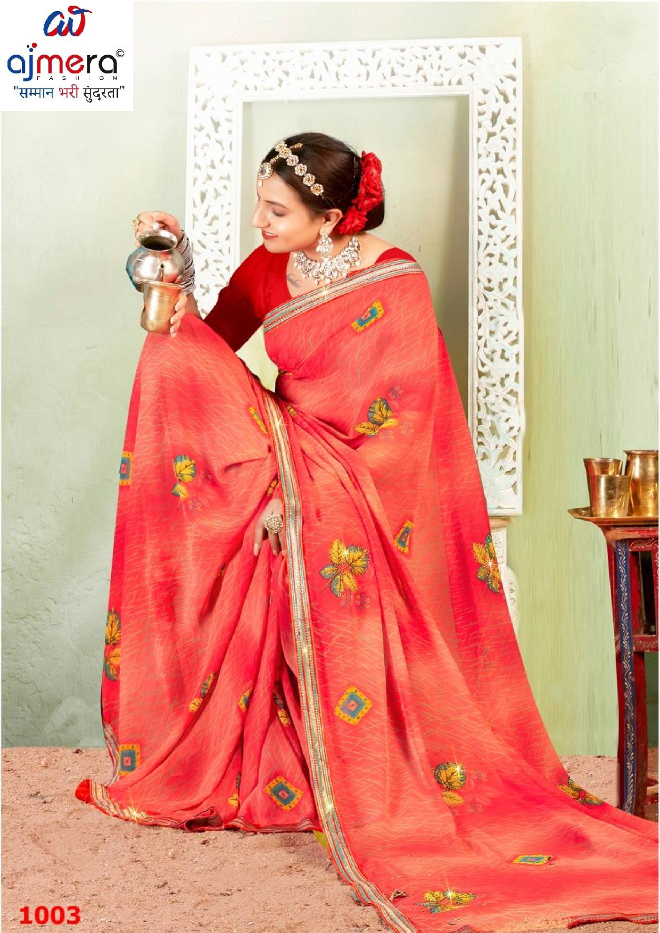 Elegant Printed Saree with Designer Blouse Piece for Festive Wear | PRM-HIRAMOTI