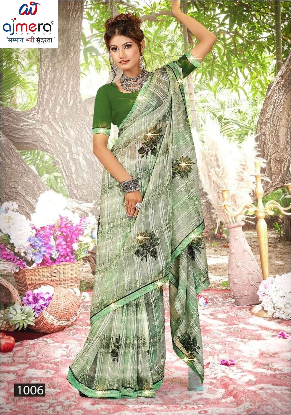 Chic Printed Saree with Blouse Piece for Sophisticated Ethnic Style | PRM-BALI