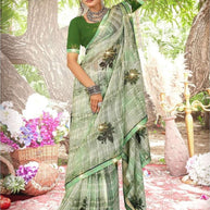 Chic Printed Saree with Blouse Piece for Sophisticated Ethnic Style | PRM-BALI