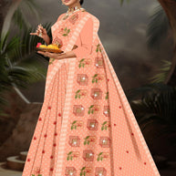 Wholesale Cotton Saree with Without Blouse for Premium Ethnic and Traditional Wear | PJA-SATSANG