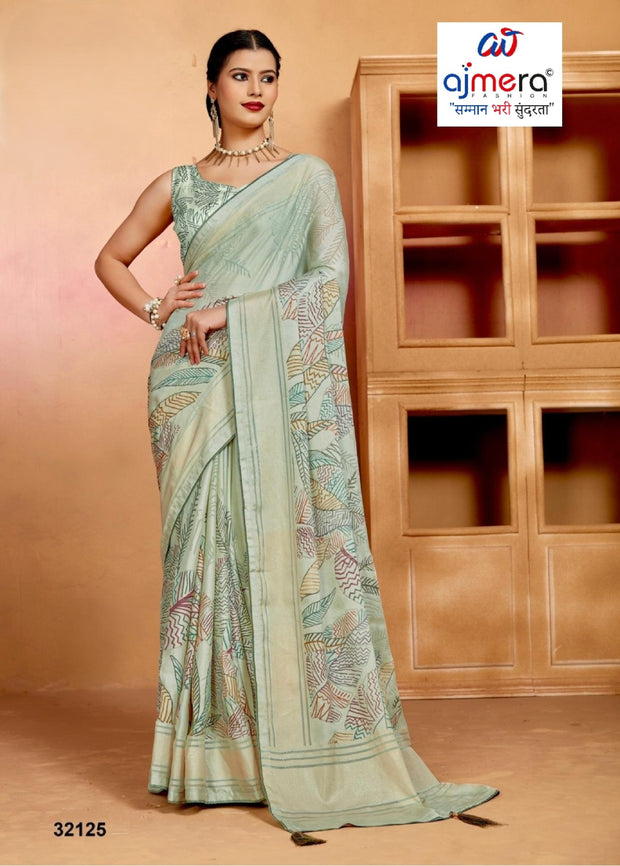 Chic Printed Saree with Blouse Piece for Sophisticated Ethnic Style  | RDD-PRACHI VOL-03