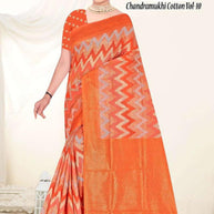 Exclusive Jacquard Silk Saree without Blouse for Premium Cultural Wear | TUL-CHANDRAMUKHI COTTON