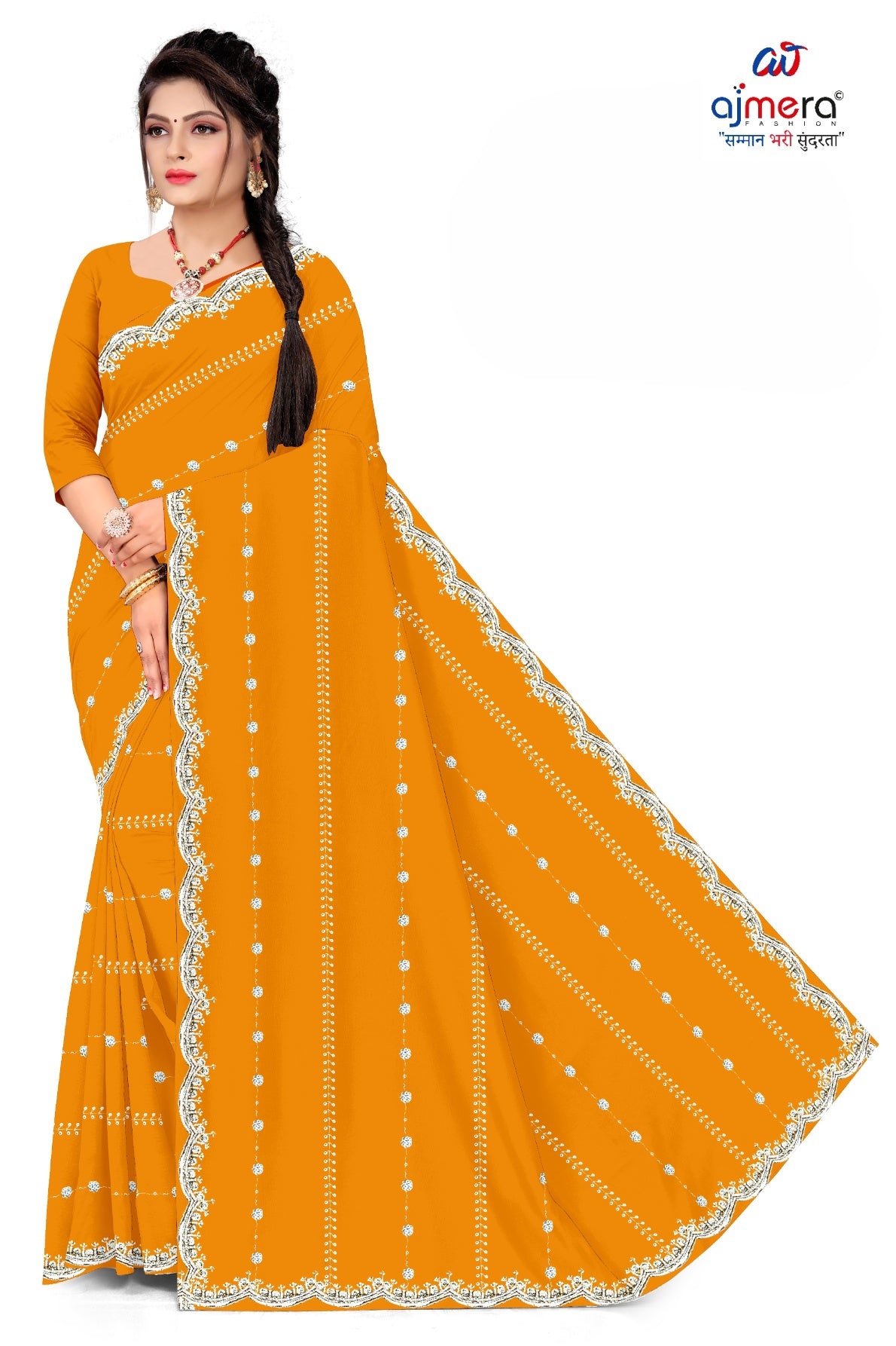 Dyed Matching Saree Manufacturer with Blouse Piece for Premium Ethnic and Traditional Wear | SRS-SHYAM SUNDARI