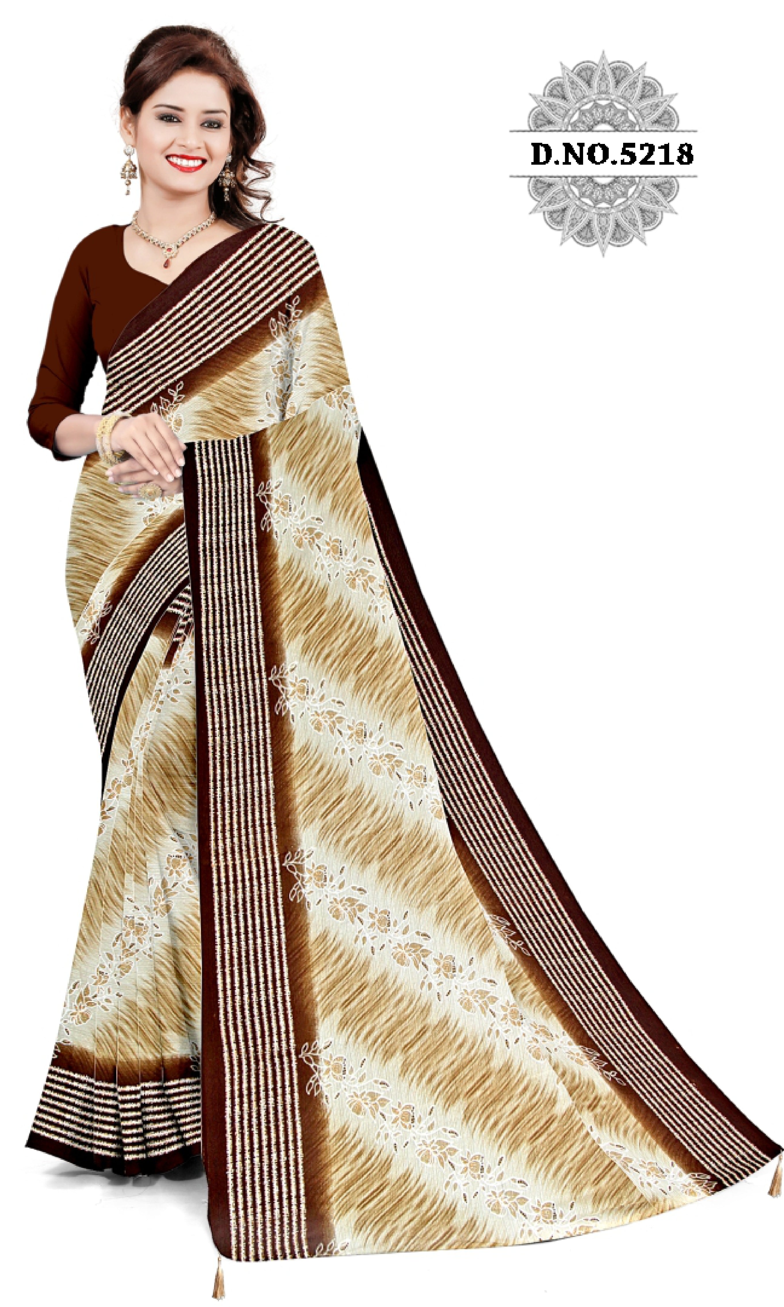 Trendy Printed Saree with Blouse Piece for Women’s Ethnic Wardrobe  | CAS-PURNIMA