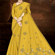 Fancy Cotton Saree with Without Blouse for Premium Ethnic and Traditional Wear | PJA-TOM AND JERRY