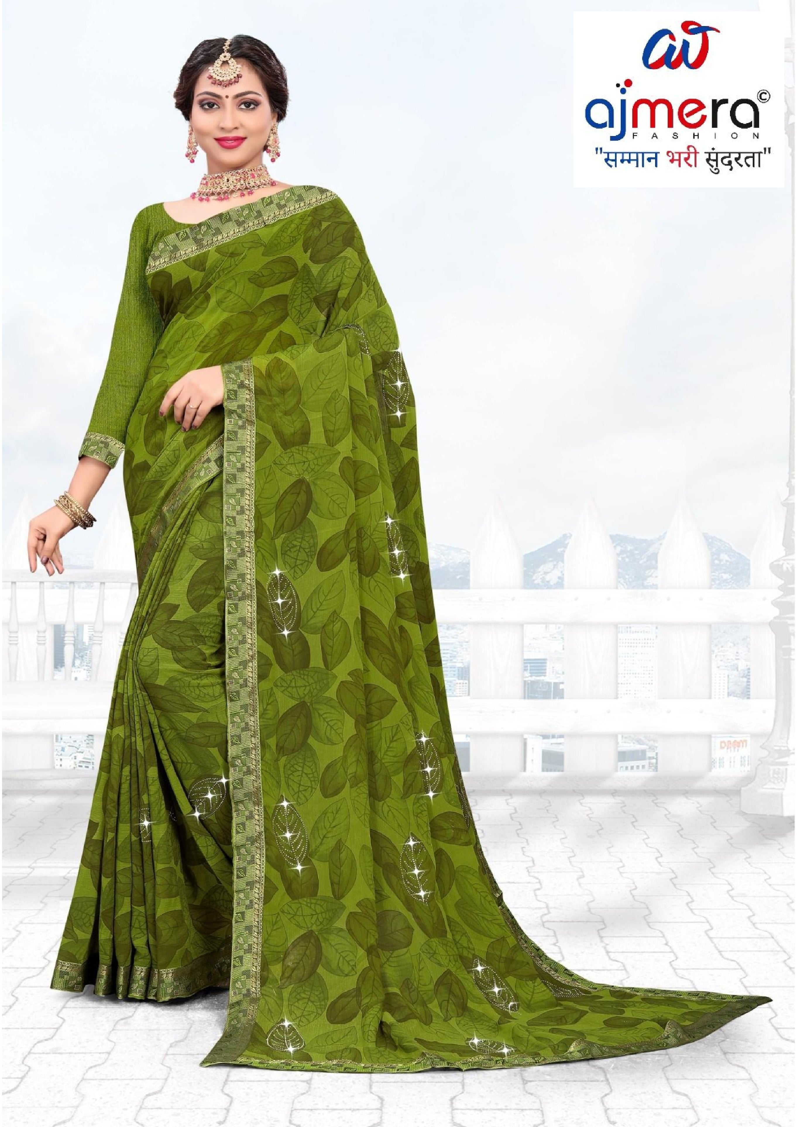 Fashionable Printed Saree with Blouse Piece for Festive Collection  | TTS-MUNMUN