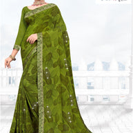 Fashionable Printed Saree with Blouse Piece for Festive Collection  | TTS-MUNMUN