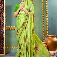 Trendy Printed Saree with Blouse Piece for Women’s Ethnic Wardrobe | PRM-PINK GIRL