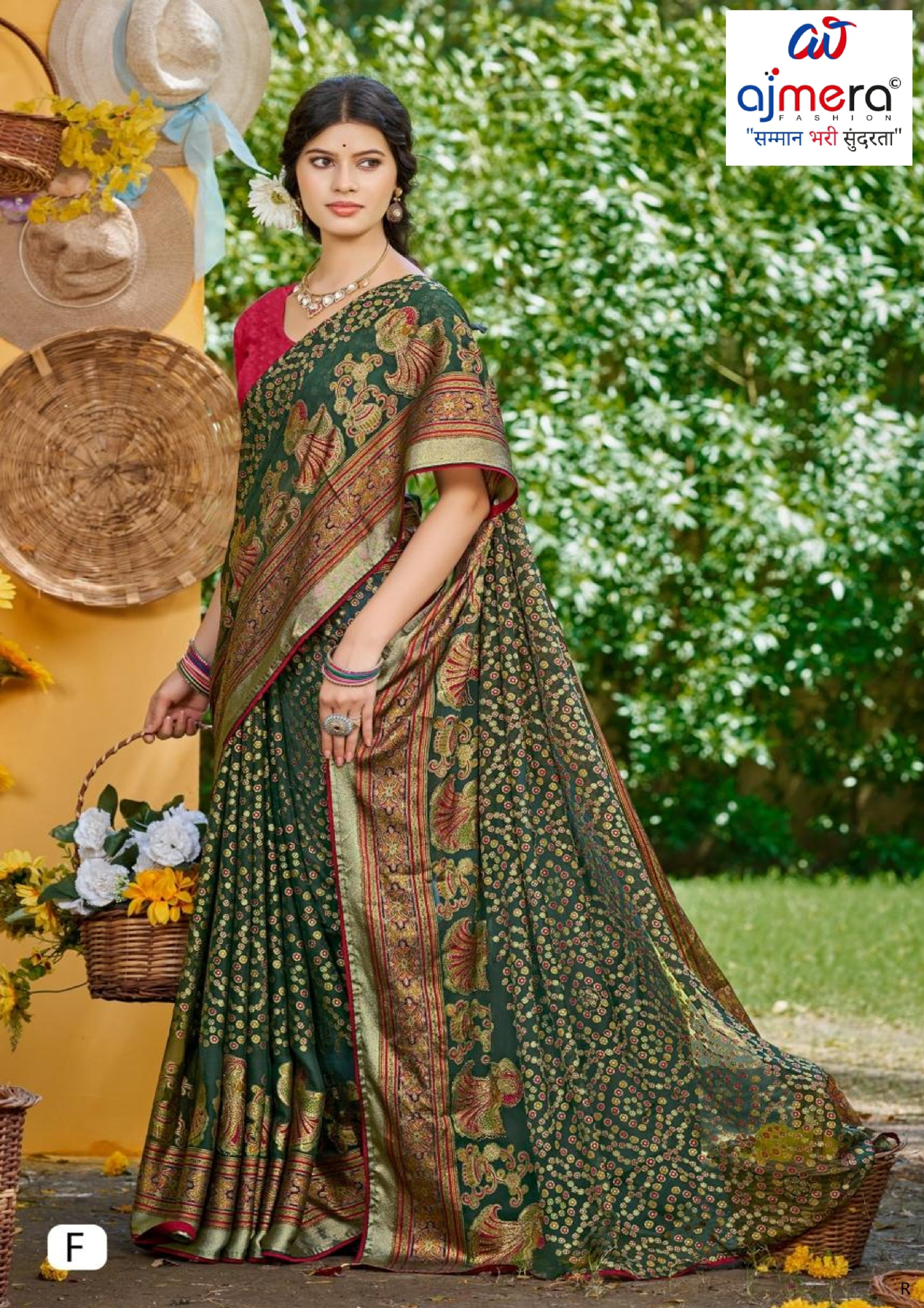 Classic Printed Saree with Blouse Piece for Timeless Traditional Style | VDT-ZOYA BRASSO-20