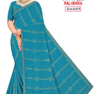 Fandy Fancy Lycra Matching Saree with Blouse Piece for Premium Ethnic and Traditional Wear | RAL-ISHIKA