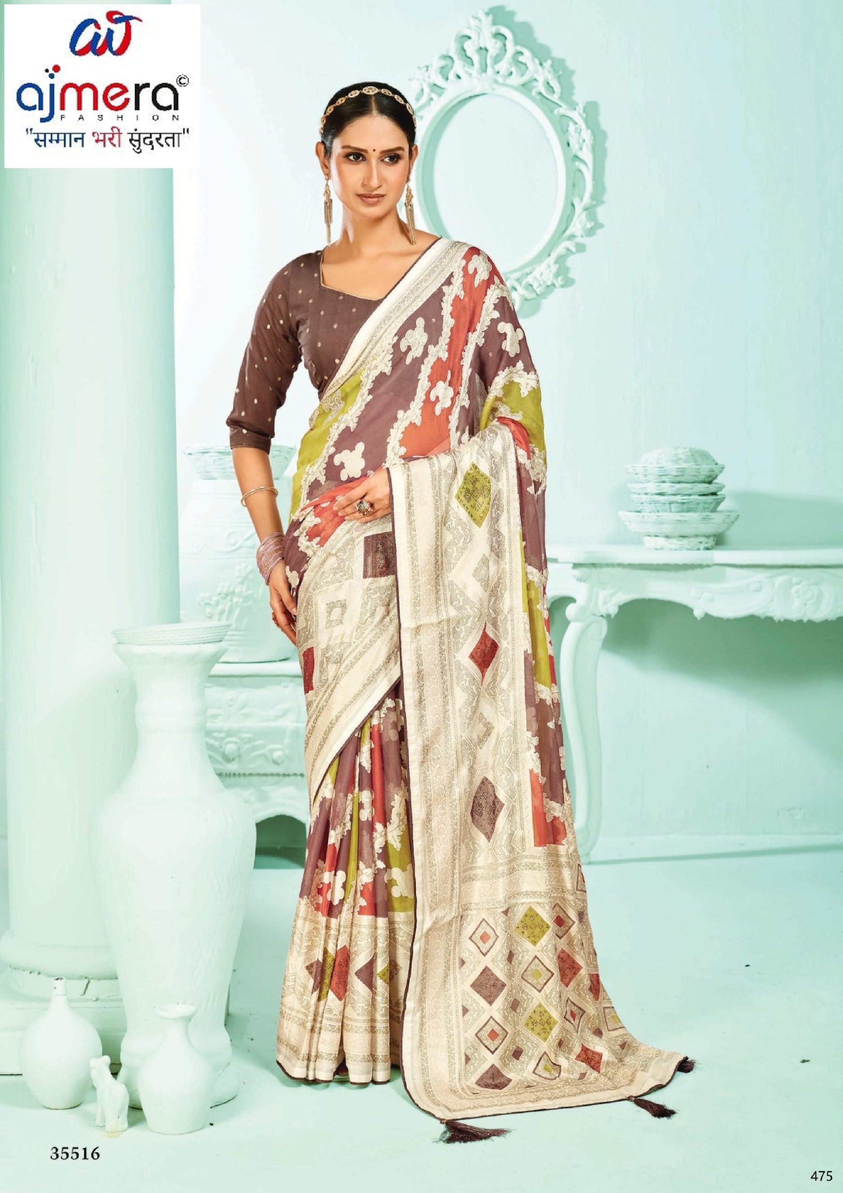 Stylish Printed Saree with Blouse Piece for Traditional Celebrations  | RDD-NIDHIVAN