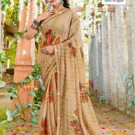 Premium Printed Saree with Matching Blouse Piece for Ethnic Elegance | PRM-JANEMAN