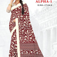 Elegant Printed Saree with Designer Blouse Piece for Festive Wear | GLC-ALPHA-1