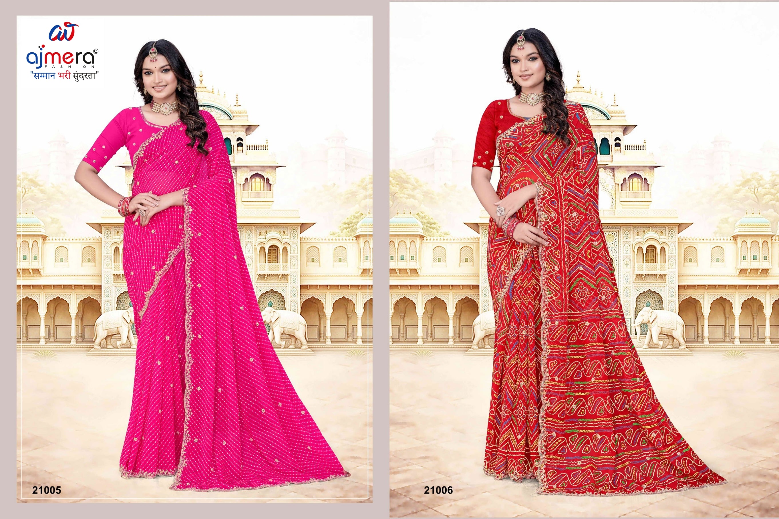 Elegant Printed Saree with Designer Blouse Piece for Festive Wear  | JS-JHANKAR