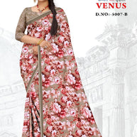 Contemporary Printed Saree with Blouse Piece for Premium Wear | GLC-VENUS