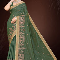 Fancy Cotton Saree with Blouse Piece for Premium Ethnic and Traditional Wear | PUT-NOORI