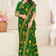 Stylish Printed Saree with Blouse Piece for Traditional Celebrations  | CAS-MAHARANI