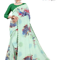 Georgette Print Loose Saree with Blouse for Premium Ethnic and Traditional Wear | TD-COCONUT
