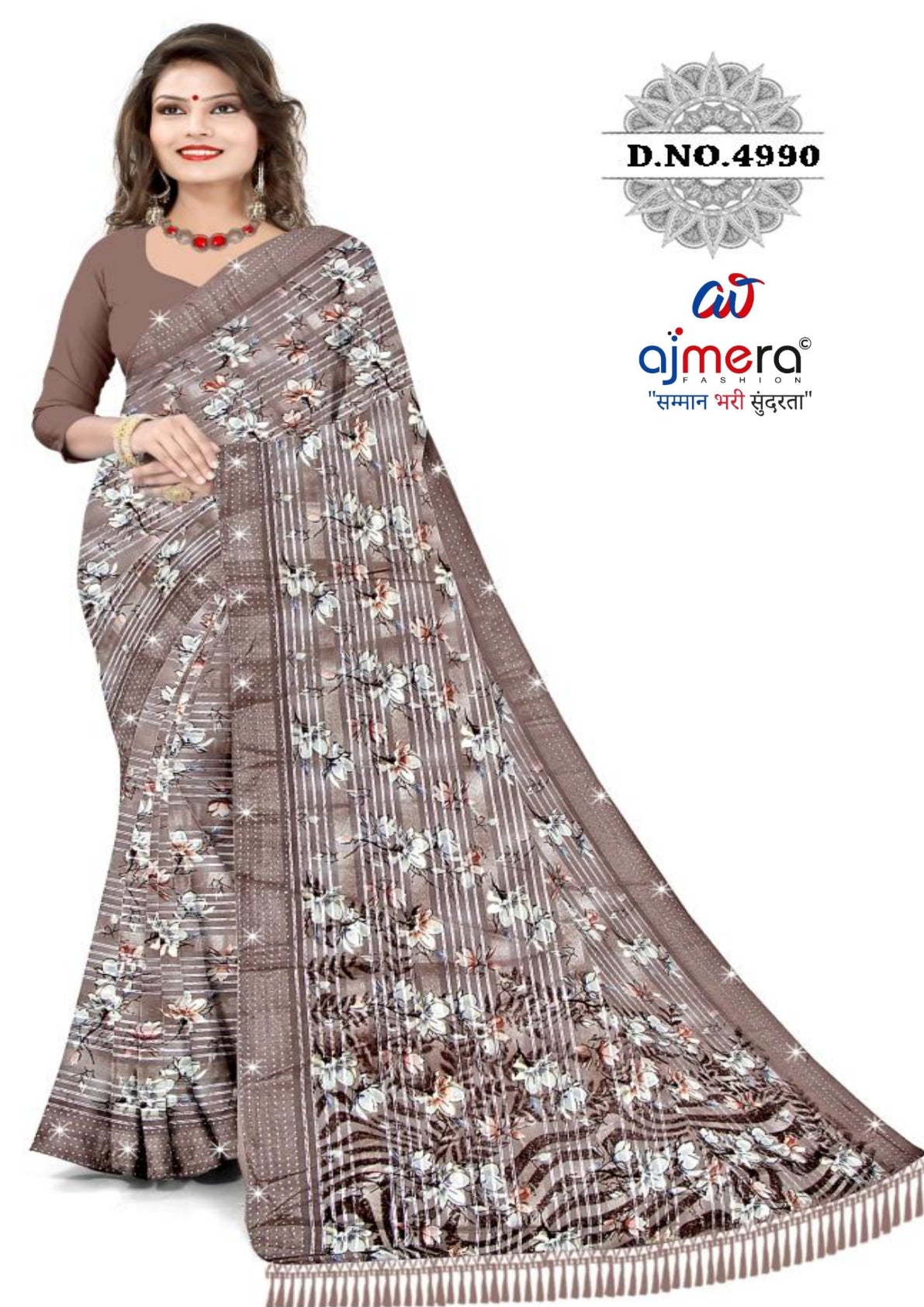Designer Printed Saree with Blouse Piece for Special Occasions  | CAS-JAWANI DIWANI