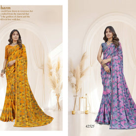 Classic Printed Saree with Blouse Piece for Timeless Traditional Style  | RDD-SHAAN VOL-03