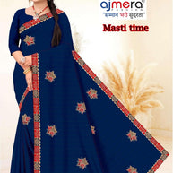 Lycra Dyed Matching Saree with Blouse Piece for Premium Ethnic and Traditional Wear | SRS-MASTI TIME