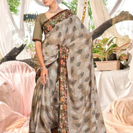 Chic Printed Saree with Blouse Piece for Sophisticated Ethnic Style | PRM-MISS UNIVERSE