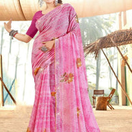 Fashionable Printed Saree with Blouse Piece for Festive Collection  | PRM-MASKA