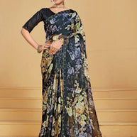 Premium Printed Saree with Matching Blouse Piece for Ethnic Elegance  | RDD-TANUJA