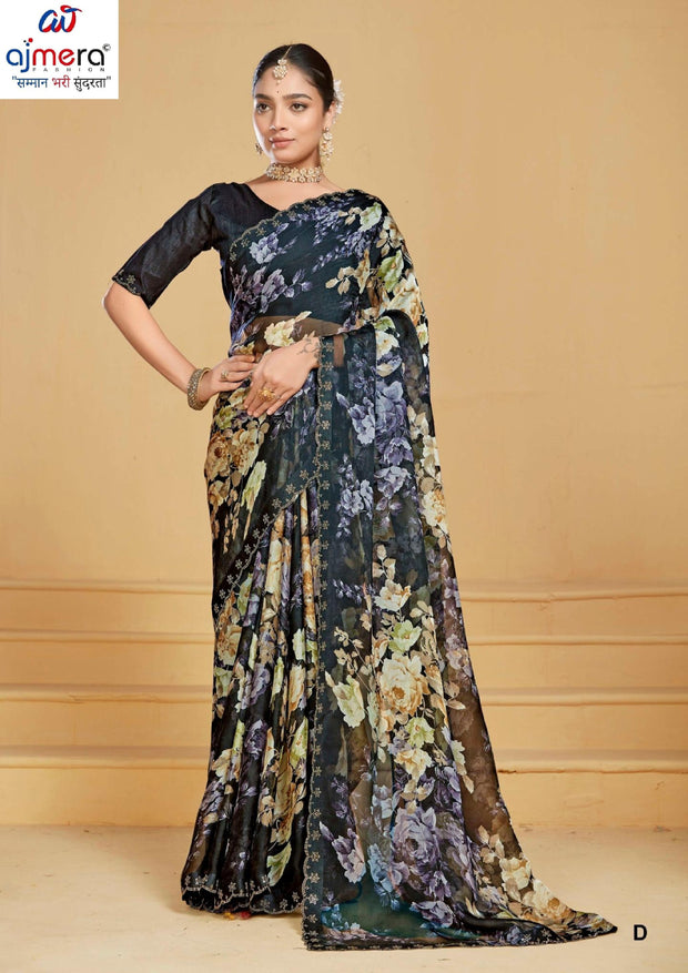 Premium Printed Saree with Matching Blouse Piece for Ethnic Elegance  | RDD-TANUJA