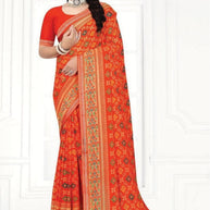 Sharmili Print Loose Saree with Blouse for Premium Ethnic and Traditional Wear | TTS-SAHELI