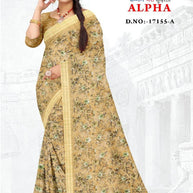 Stylish Printed Saree with Blouse Piece for Traditional Celebrations | GLC-ALPHA