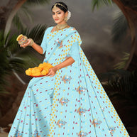 Designer Cotton Saree with Without Blouse for Premium Ethnic and Traditional Wear | PJA-GAJAL