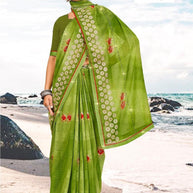 Premium Printed Saree with Matching Blouse Piece for Ethnic Elegance | PRM-TWO GULAB