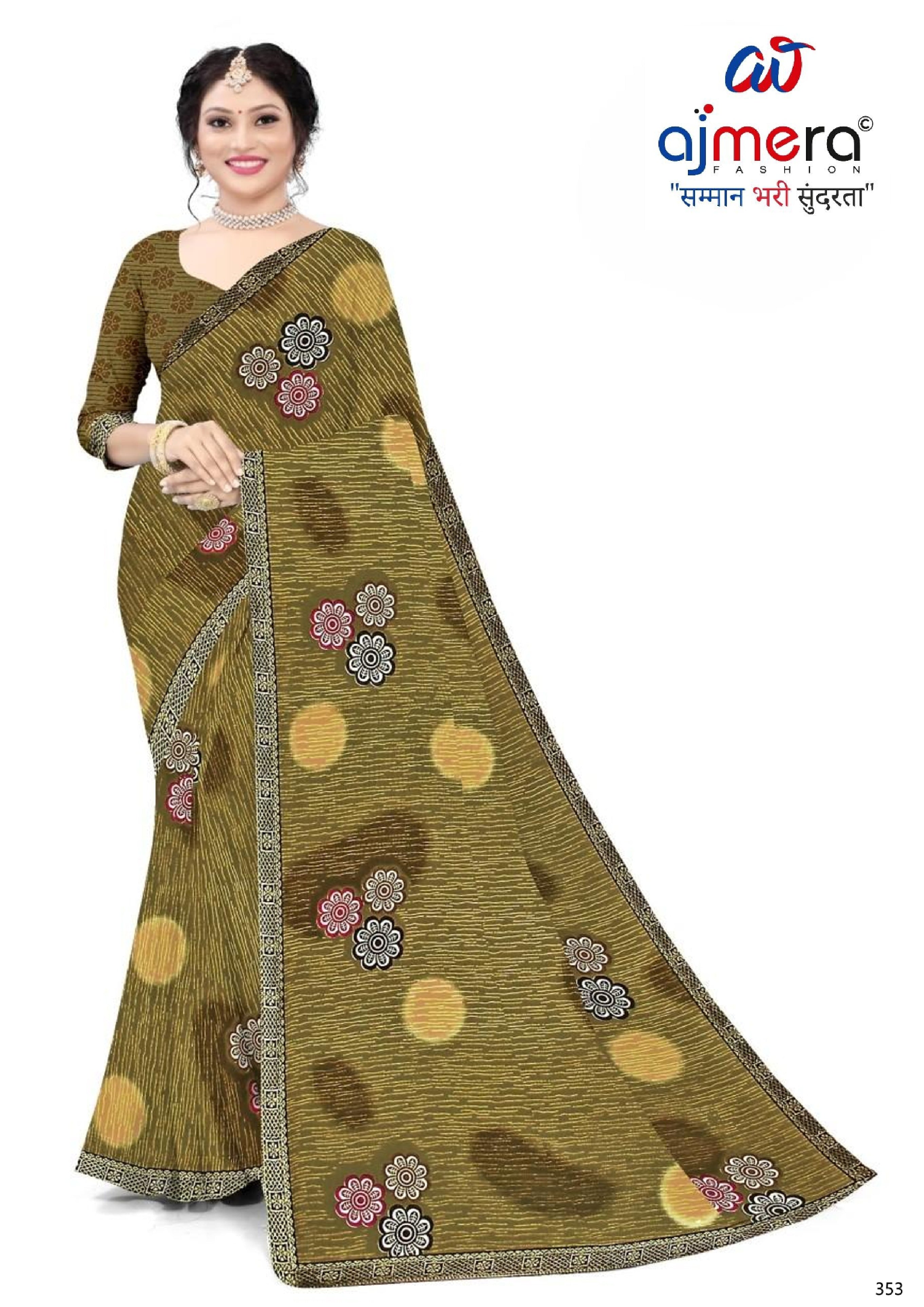 Trendy Printed Saree with Blouse Piece for Women’s Ethnic Wardrobe  | TTS-RATNALEKHA