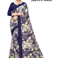 Linen Jari Print Loose Saree with Blouse for Premium Ethnic and Traditional Wear | SBI-SATIN SILK