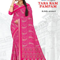 Classic Printed Saree with Blouse Piece for Timeless Traditional Style  | GLC-TARA RAM PAMPAM