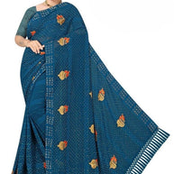 Premium Dyed Matching Saree with Blouse Piece for Premium Ethnic and Traditional Wear | VKM-LOVE GURU